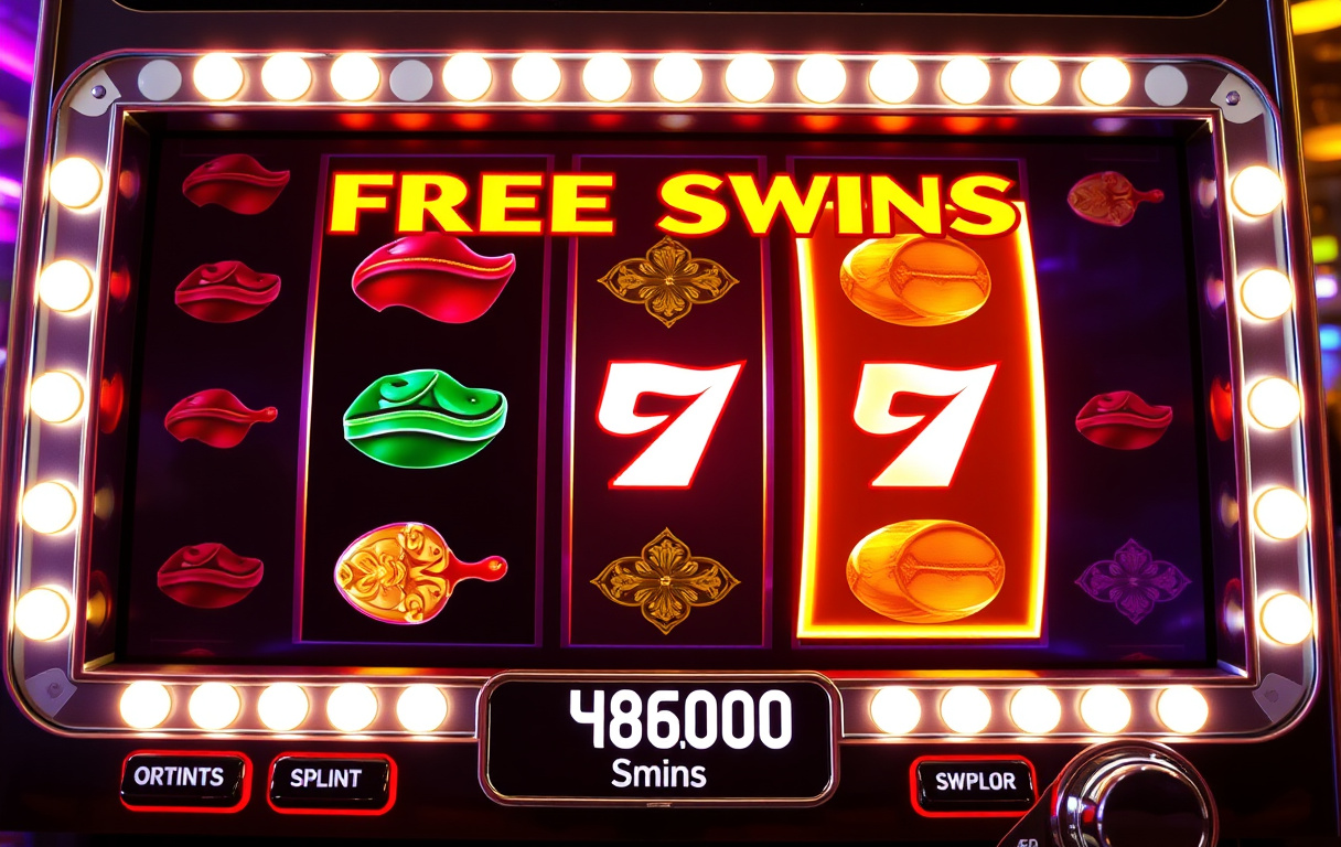 Skjermbilde av spilleautomat med freespins-runde