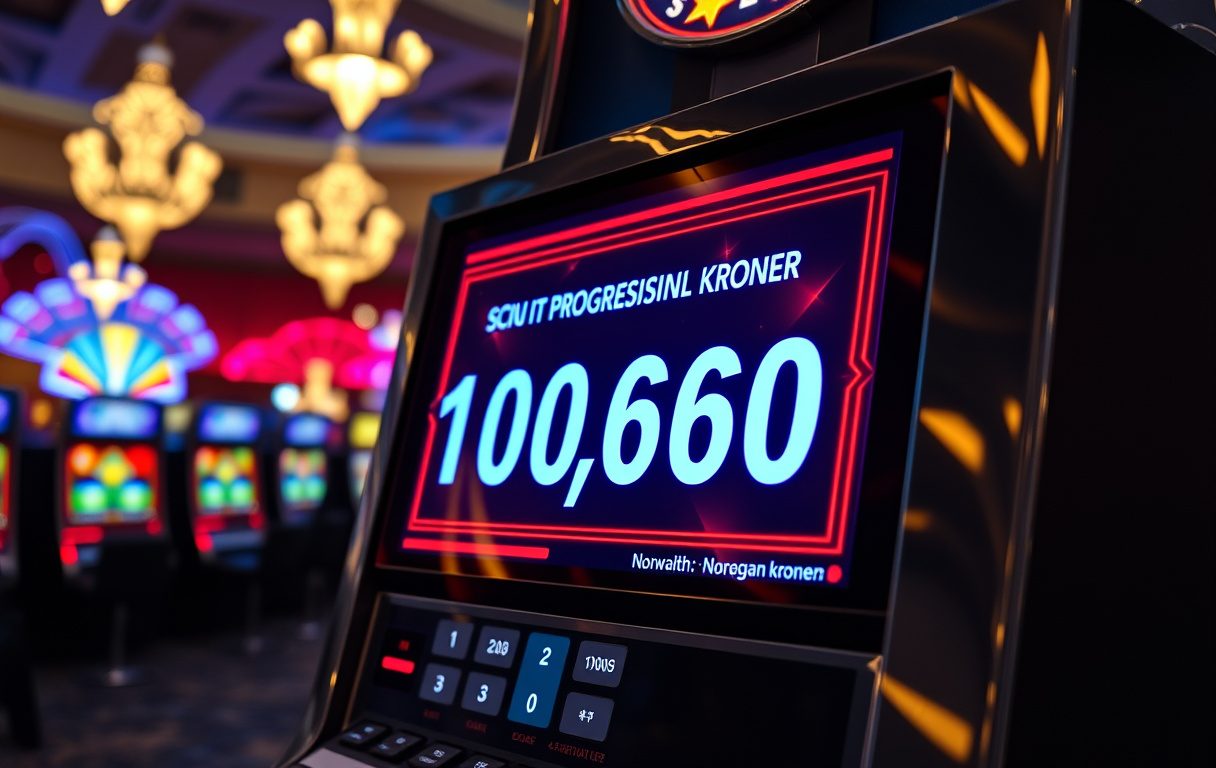 Spilleautomat med progressiv jackpot i norske kroner.